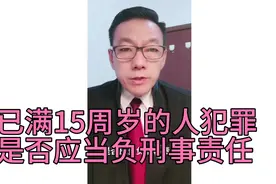 已满15周岁的人犯罪，是否应当负刑事责任？