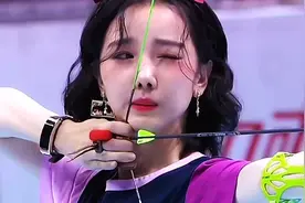 太清纯了！韩国才女射箭运动，你来射我啊，颜值+才华于一体视频封面