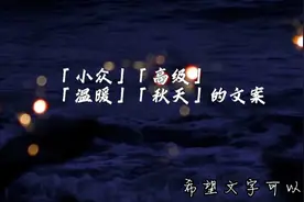 小众｜高级｜温暖｜秋天｜朋友圈文案  “却道天凉好个秋”视频封面