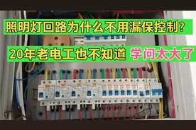 照明为啥不用漏保而用空开？20年老电工也不知道，原来学问这么大视频封面