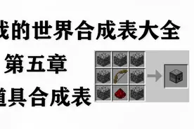 我的世界合成表：第五章，道具合成表视频封面