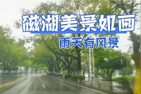 下雨天的杭州东路随拍，磁湖美景如画，堪比杭州西湖