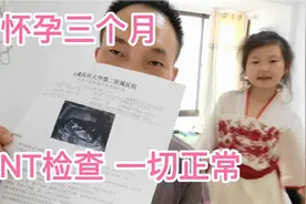 老婆怀孕三个月，NT检查终于一切正常，心里的石头终于没了！视频封面