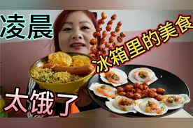 凌晨冰箱里的美食，色香味俱全实在太香了好过瘾视频封面