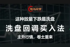这种放量下跌是洗盘，洗盘回调买入法，主升行情，卷土重来！视频封面
