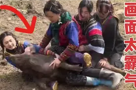 大凉山彝族女孩漂亮又能干，逮猪现场直让人目瞪口呆，霸气强悍啊视频封面
