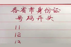 身份证号码开头表示哪里人？你知道吗？