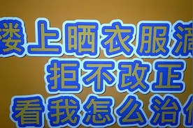 楼上嗮衣服滴水拒不改正，治你有绝招。视频封面