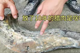 放了10年的腊肉长满霉斑和包浆 炒出来是什么味道？太不可思议了视频封面