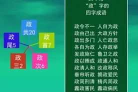 20个带“政”字的四字成语
精兵简政
政通人和
各自为政
政令不一视频封面