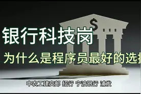 为什么说银行科技岗是程序员最好的就业选择？视频封面