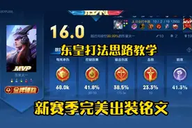 新赛季东皇出装铭文教学，一个大招秒脆皮，野区乱不乱东皇说了算视频封面