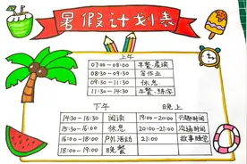 小学生手抄报，暑假作息时间表，一起来制作假期学习计划表吧！视频封面