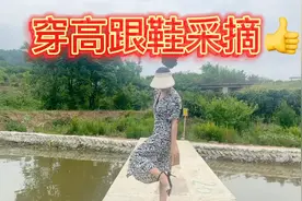 跟道哥来农场一趟，八公分高跟鞋也阻止不了雯雪采摘的决心。视频封面