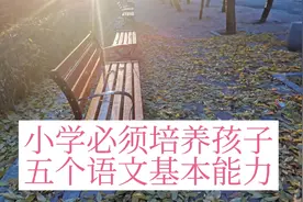 小学阶段必须培养孩子五个语文基础能力，初中才能轻松高分。视频封面
