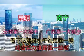 广西南宁和云南昆明的人口面积都差不多，看下这建设谁更猛一些视频封面