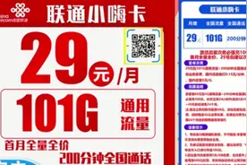 正规资费联通大流量资费联通小嗨卡29元101G+200分钟（自主激活）视频封面