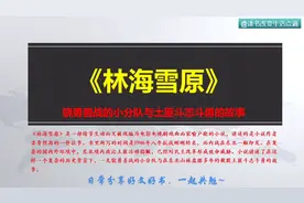 好书解读：《林海雪原》骁勇善战的小分队与土匪斗智斗勇的故事！视频封面