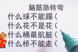 脑筋急转弯，什么球不能踢，什么花不是花，什么桥不能走，猜一猜