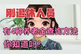 刚退休人员，给你们介绍4种养老金明细查询方法！视频封面