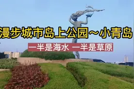 游览德日侵占过的小青岛，青岛免门票的效果出来了，海边全是人视频封面