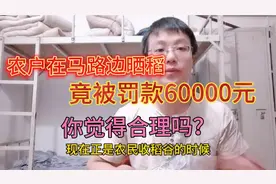 农户在马路边晒自家产的稻谷，被法院判罚款60000元，你怎么看