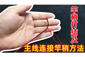 竿稍打结及主线连接竿稍方法，钓鱼技巧 鱼竿鱼线绑法 主线系法视频封面