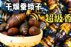 南方人第一次吃烤蚕蛹，外面脆里面绵软，真的太香了！视频封面