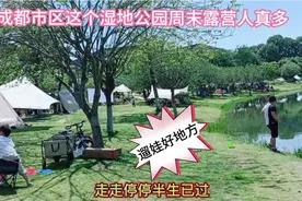 成都市区这个湿地公园，一到周末就很多人来露营，遛娃打卡好地方视频封面