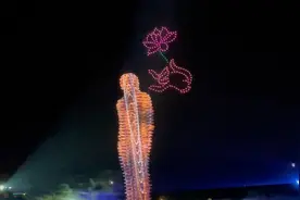 无锡拈花湾无人机灯光秀-拈花一笑（完整版）视频封面
