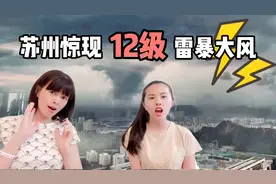 极端气候！苏州午后刮12级雷暴飓风，台湾母女：大陆放台风假吗？视频封面