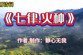 原创诗词《七律.火种》纪念建军95周年。《星星之火，可以燎原》视频封面