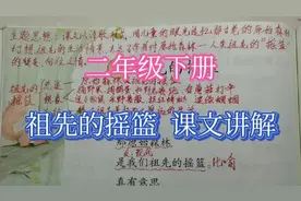 二年级下册，祖先的摇篮，课文讲解视频封面