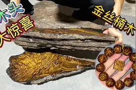 5千买个金丝楠木，当时还嫌贵，切开竟然有树瘤，车珠子太合适了视频封面