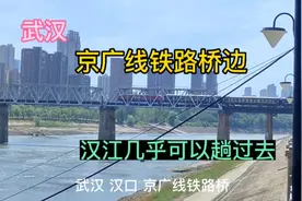 武汉，京广铁路桥下，汉江水位之低创纪录，会不会断流？实际情景视频封面