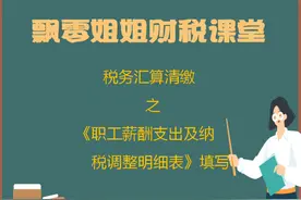 税务年报 （汇算清缴 ）《职工薪酬支出纳税调整明细表 》的填写视频封面