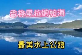 最美水上公路纳帕海，车在水中奔驰，水花四溅好像水路两栖车美翻视频封面