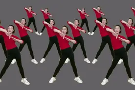 健身操 每天早晚跳。跳了20天。水桶腰不见了。大肚腩小了一圈视频封面