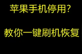苹果手机停用？忘记密码？x xsmax xr 11pro max恢复出厂设置刷机视频封面