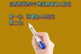 山西忻州市6个地区财政收入排名视频封面