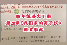 四年级语文下册第20课《我们家的男子汉》课文教学视频封面