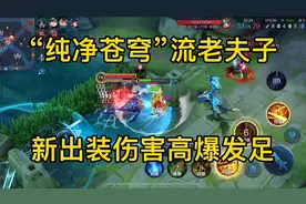 “纯净苍穹”流老夫子，新出装伤害高爆发足，这才是边路战神！视频封面