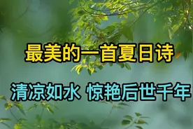 最美的一首夏日诗，读后感觉清凉如水，缓缓流入心田，美哉！视频封面