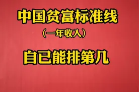 中国贫富标准线（一年收入），看一下自己排第几，视频封面