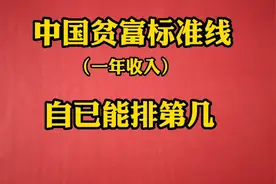 中国贫富标准线（一年收入），看一下自己排第几，视频封面