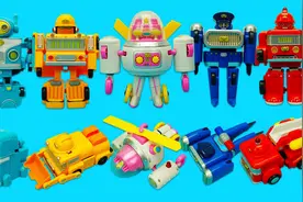 趣味变形玩具开箱：5款安全少年团变形机器人视频封面