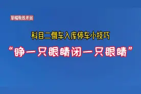 “睁一只眼睛闭一只眼睛”，科目二，倒车入库停车小技巧。视频封面