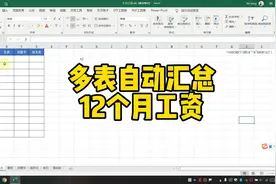 函数高阶应用：多表自动汇总12个月工资视频封面
