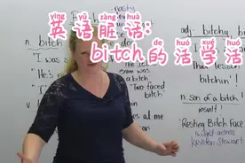 英语脏话: bitch的活学活用