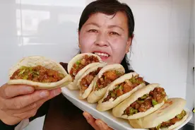 夹肉饼好不好吃关键是卤肉，学会这样做，一连能吃好几个，太香了